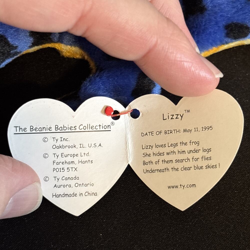 TY Beanie Baby - LIZZY the Lizard - DOB May 11, 1995 - Picture 5 of 7